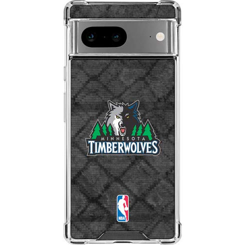 NBA Minnesota Timberwolves Dark Rust Google Pixel 7a Clear Case